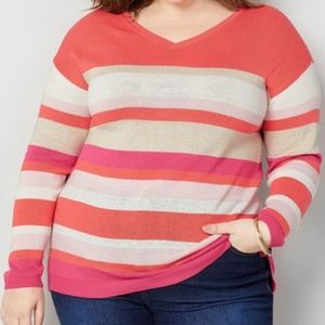 V neck lightweight sweater